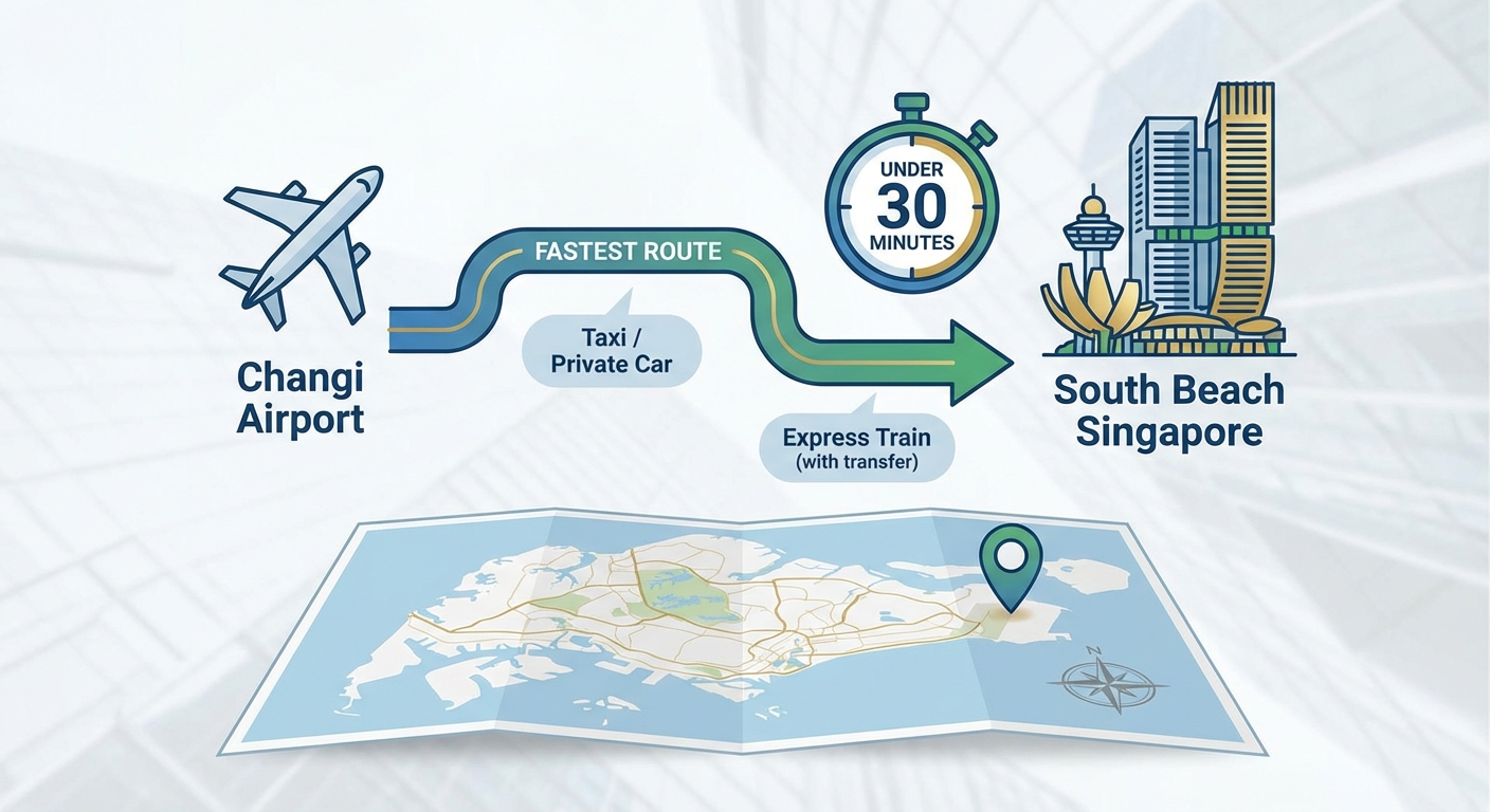 How to Get to South Beach Singapore from Changi Airport in Under 30 Minutes — image 1