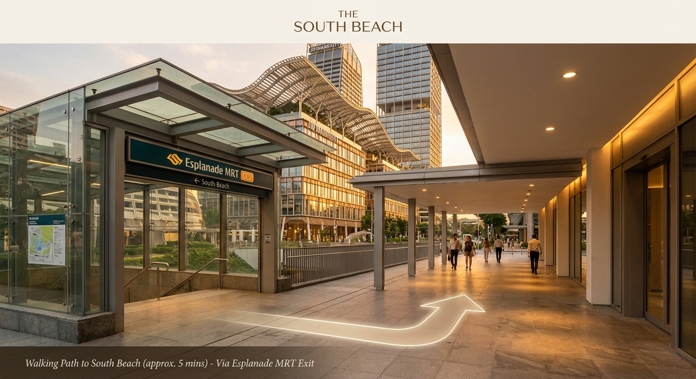 Which MRT Station is Closest to South Beach and How to Walk There — image 1